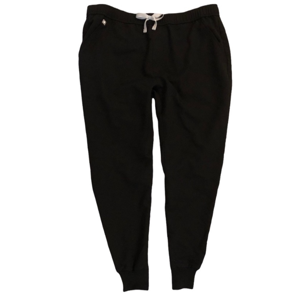 Figs • Tansen Black Jogger Scrub Pants - XL Short